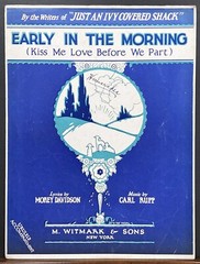 1928 « EARLY IN THE MORNING » ART COVER SHEET MUSIC