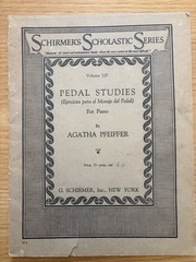 Vintage Agatha Pfeiffer Pedal Studies Piano Schirmer Scholastic Series Vol 120