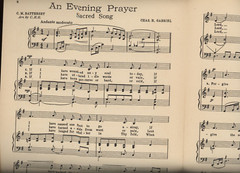 An Evening Prayer Sheet Music Low Voice Charles Gabriel CM Battersby Sacred Song