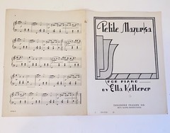 Vintage 1941 Petite Mazurka For Piano by Ella Ketterer Sheet Music
