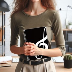 Durable Manuscript Paper Notebook – 160 Pages, Waterproof Cover for Musicians