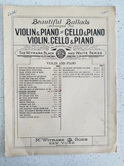 Lot 5 Vtg Violin Piano Sheet Music Duets Indian Love Call Chopin Cello Iris Eyes