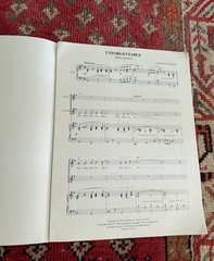 Unforgettable Natalie Cole Nat King Cole Duet Sheet Music 1991 Bourne Co 416951