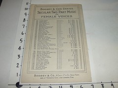Boosey & Co&rsquo;s Secular Two Part Music for Female Voices 1914 Little Bo Peep #1170