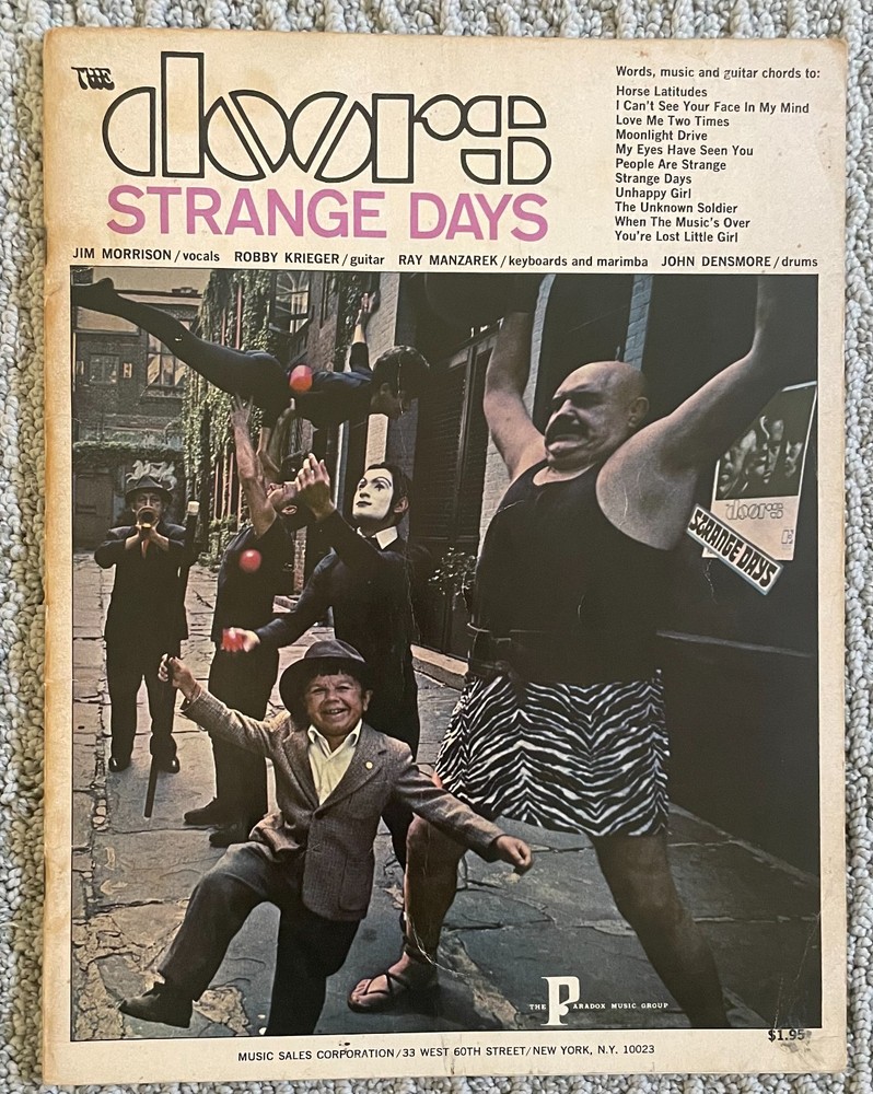 The Doors ~ Strange Days Songbook 1968 Paradox/Nipper Music