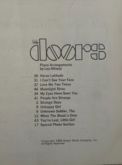 The Doors ~ Strange Days Songbook 1968 Paradox/Nipper Music