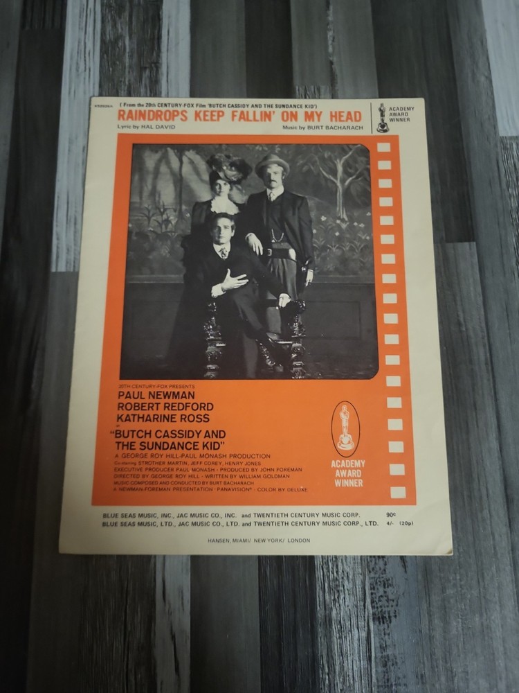 Raindrops Keep Fallin&rsquo; On My Head Sheet Music from Butch Cassidy Bacharach