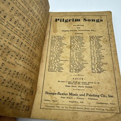 1941 Pilgrim Songs Lot of 2 Stamps-Baxter Music Printing Co. Vintage Songbooks