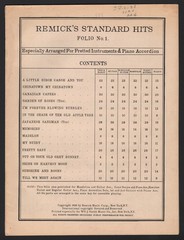 Remick&rsquo;s Standard Hits – Folio No.1 – Arranged for Multiple Instruments – 1936