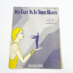 Vintage 1929 Sheet Music « My Fate is in Your Hands » Razaf Waller-Gatsby Graphics