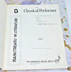 Mainstreams in Literature B Classical Performer Walter Carol Noona 1977 Piano