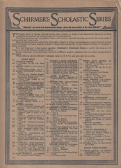 Schirmer&rsquo;s Scholastic Series Third Duet Song Book 1917