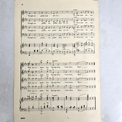 Will You Remember Sweetheart Sheet Music Piano Lyric 1944 SATB Choral Vtg