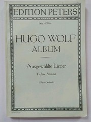 EDITION PETERS HUGO WOLF ALBUM 4290 SHEET MUSIC ~ AUSGEWAHLTE LIEDER