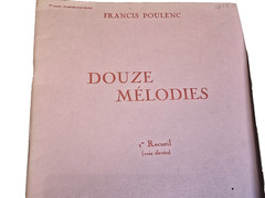 2 Songbook FRANIC POULENC Piano solo choir Orchestra Sheet Music Douze Melodies