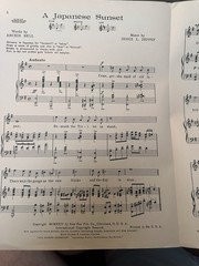 P 1924 9×12 Exotic Sheet Music A JAPANESE SUNSET By Archie Bell