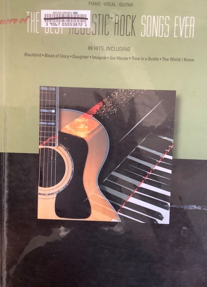 More of the Best Acoustic Rock Songs Ever (Various) Piano/Vocal/Guitar Songbook