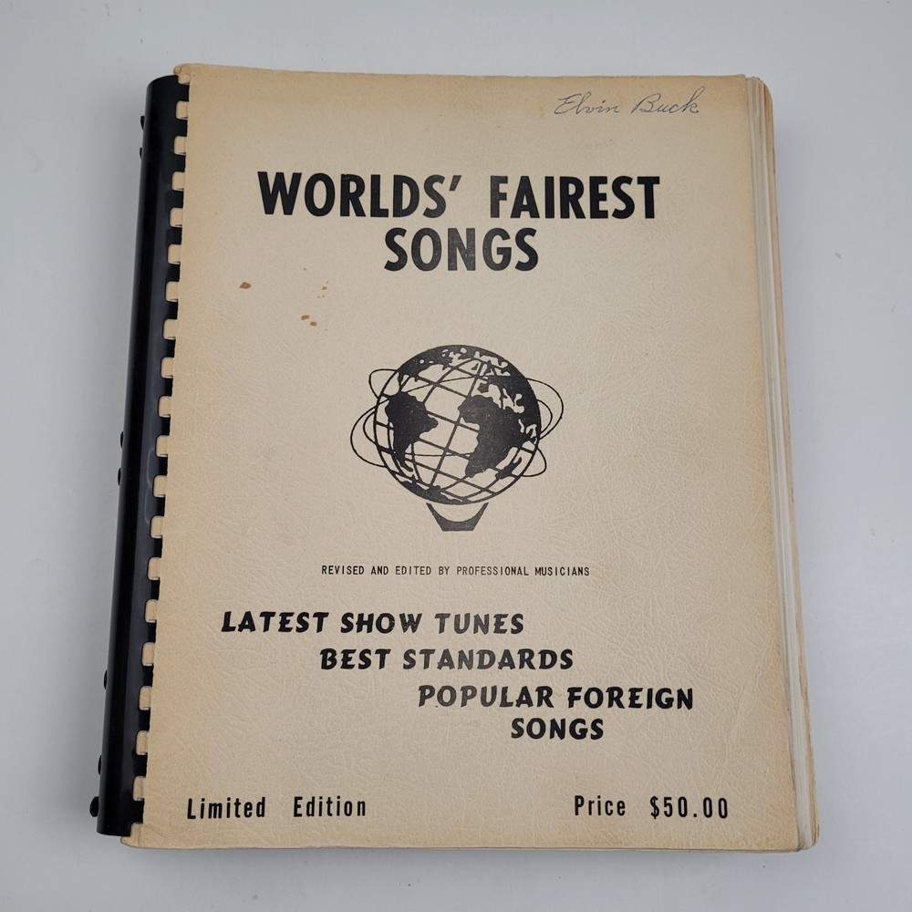Vtg Sheet Music Book Worlds Fairest Songs Latest Show Tunes, Best Standards Etc