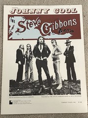 1976 JOHNNY COOL Sheet Music STEVE GIBBONS BAND by Steve Gibbons