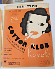 Vintage 1920s-1940s Sheet Music- Cotton Club, Billion Dollar Baby, Baby Face