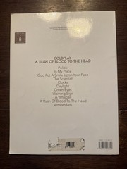 Coldplay A Rush of Blood to the Head Song book Sheet Music Guitar Tab Lyrics
