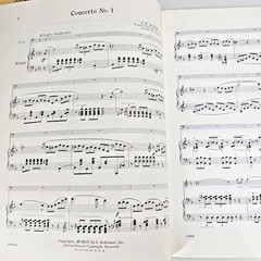 Accolay Concerto No. 1 Viola Piano Solo Sheet Music Schirmer Library 1955 Vtg