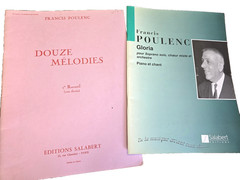 2 Songbook FRANIC POULENC Piano solo choir Orchestra Sheet Music Douze Melodies