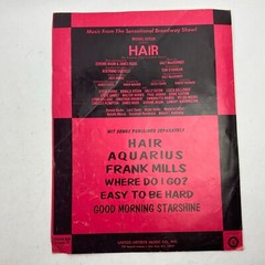 1967-68 Hair The American Tribal Love Rock Musical Sheet Music 5 Pages Vintage