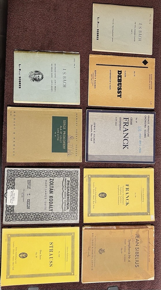 MULTIPLE MINIATURE ORCHESTRA SCORES 2 SIGNED BY EDWIN P. CHILDS READ DESCRIPTION