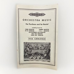 1956 Peters Edition Orchestra Music Catalogue For Sale Or Rent C. F. Peters Corp