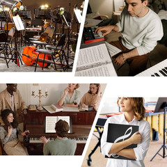 Sheet Music Folder, Letter Size Music Binder, 80 Pages Capacity, Writable Choir