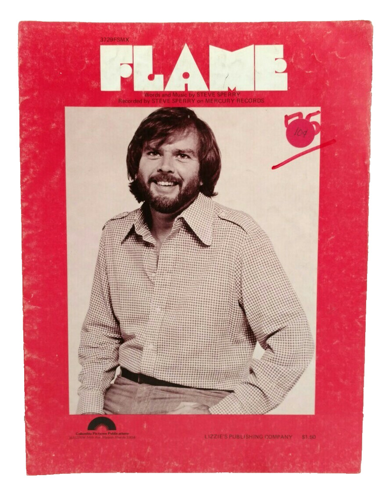 Flame Sheet Music Steve Sperry Piano Vocal Guitar 70s Easy Listening POP F3O