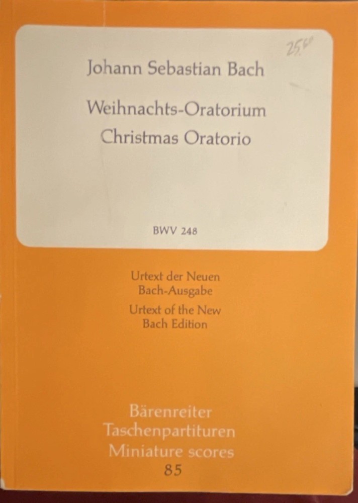 Bach Weihnachts-Oratorium Christmas Oratorio BWV 248 Miniature Score Bärenreiter
