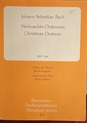 Bach Weihnachts-Oratorium Christmas Oratorio BWV 248 Miniature Score Bärenreiter