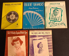 1950&Prime;s Vintage Lot of 5 Sheet Lyrics Words Music