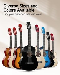 Moukey 38&Prime; Acoustic Guitar for Beginners Kids Youth Adult Dreadnought Guitarr…