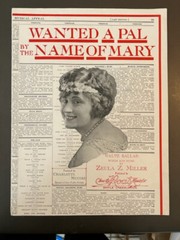 Over 30 UNFRAMED pieces of sheet music all dedicated to “Mary”. Some of the art