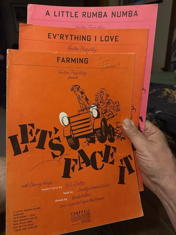E 1941 Stage Sheet Music LET’S FACE IT 3-pack