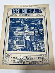 RARE Antique Dear Old Harrisburg Pennsylvania Sheet Music Book 1924 Original PA