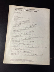 John Lennon sheet music POWER TO THE PEOPLE (1971) THE BEATLES 3679