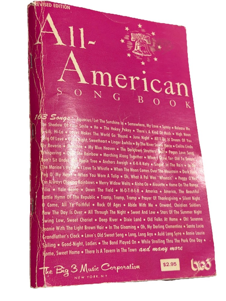 Vintage All-American Song Book Revised Edition Paperback 163 Classic Songs Teach