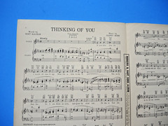 Vintage Sheet Music &lsquo;Thinking of you&rsquo; Fred Astaire Red Skelton Piano Vocal Uke