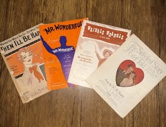 4 VTG Antique Music Sheets Irving Berlin, Inc.1925 Mr. Wonderful Wriggle Wrangle