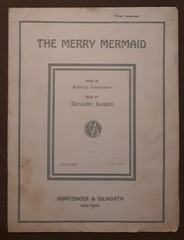 The Merry Mermaid High Voice Piano Sheet Music Vintage 1918
