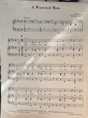 1959 Kingston Trio – A Worried Man Original Music Sheet