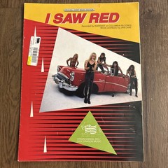 1990 I SAW RED WARRANT JANI LANE Original Sheet Music Edition Virgin Dick Dragon