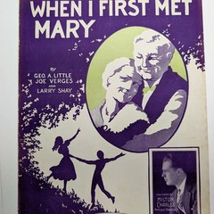 1926 WHEN I FIRST MET MARY Sheet Music Organist Milton Charles Chicago Shay Uke