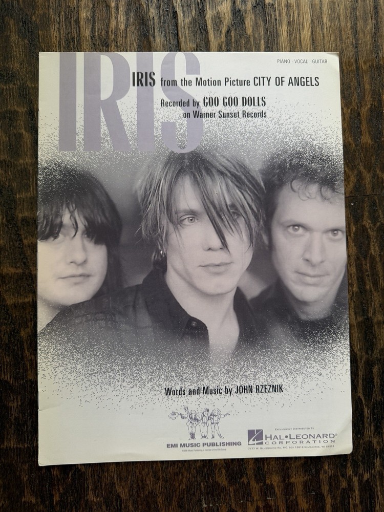 Goo Goo Dolls Iris Sheet Music 1998 City of Angels Piano Vocal Guitar PVG