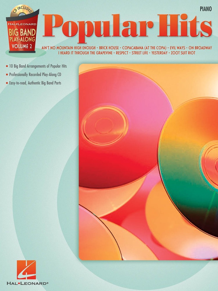 Popular Hits for Piano Big Band Play-Along Volume 2 Sheet Music Book CD Pack