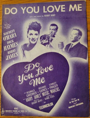 1946 Do You Love Me Sheet Music-Cover of Maureen O&rsquo;Hara, Dick Haymes,Harry James